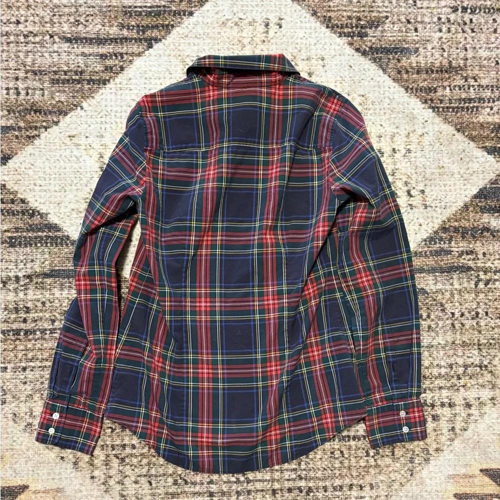 J.Crew Perfect Stewart Christmas Plaid Collared Button Down size 4